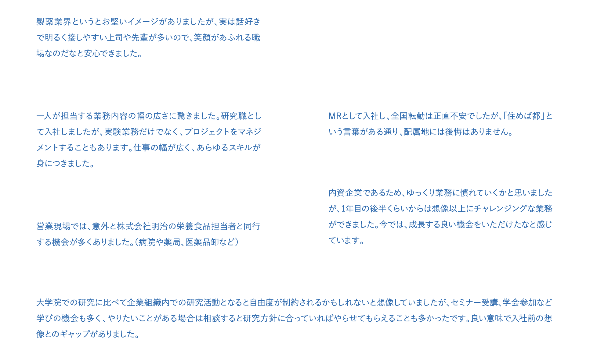 入社前と入社後のギャップはありましたか？