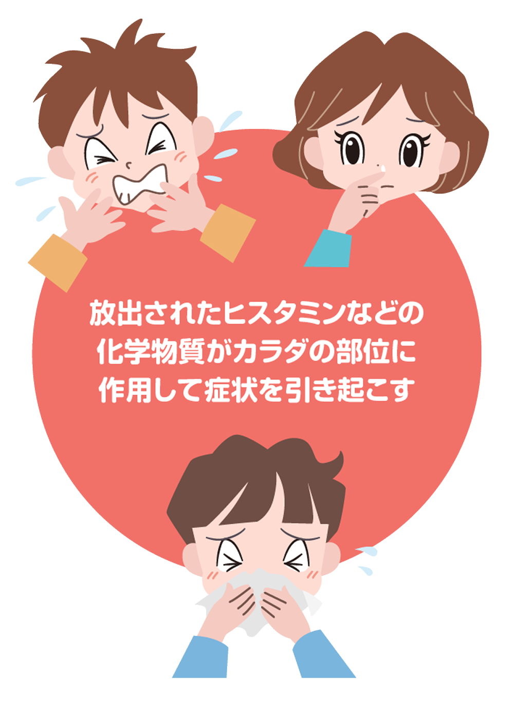 ④アレルギー症状の出現（アレルギーの発症）